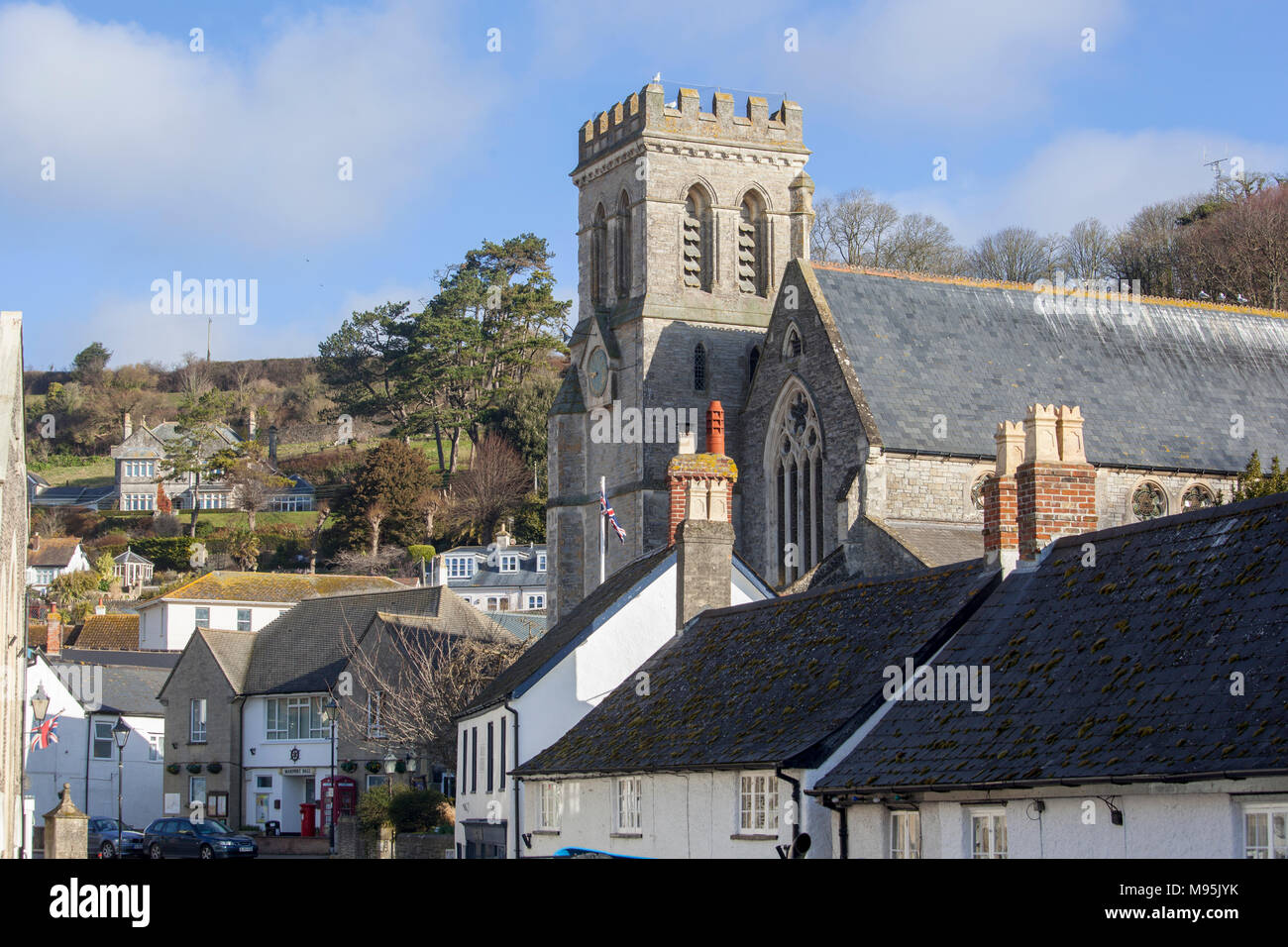 St Michael's church in Beer East Devon Stock Photo Alamy