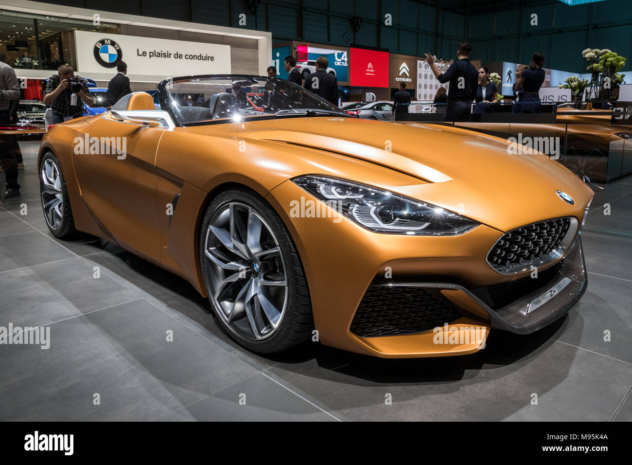 GENEVA, SWITZERLAND - MARCH 7, 2018: BMW Z4 sports car showcased at the ...