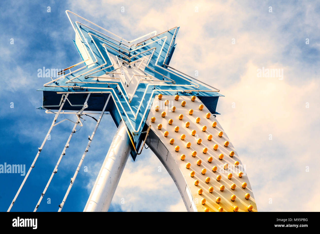 Las Vegas Neon Star Stock Photo - Alamy