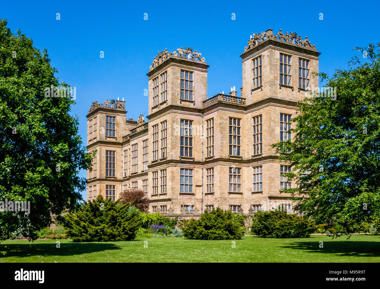 Hardwick Hall built by Robert Smythson for Bess of Hardwick - Derbyshire UK Stock Photo