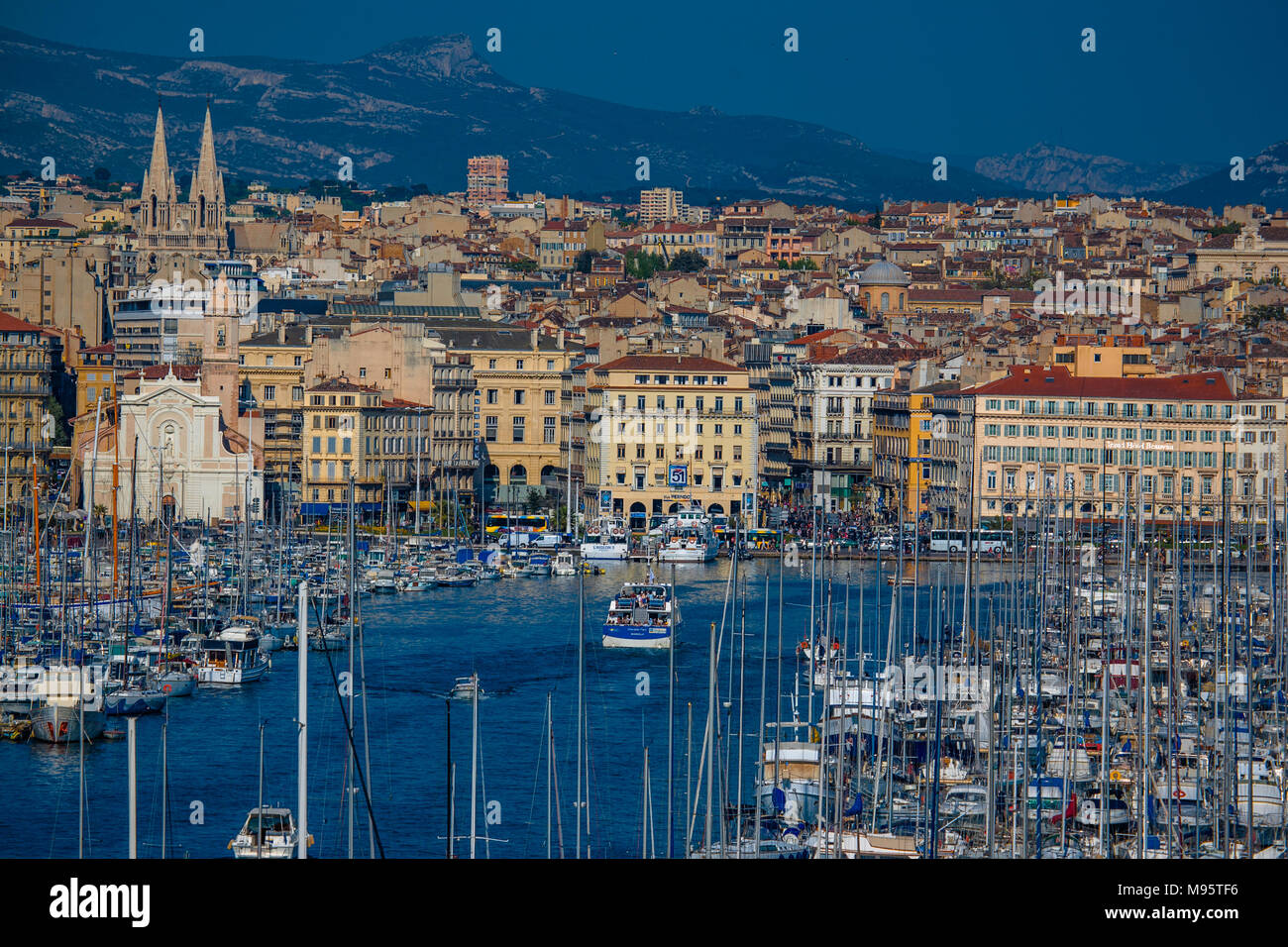 The port city of Marseille, France. Stock Photo