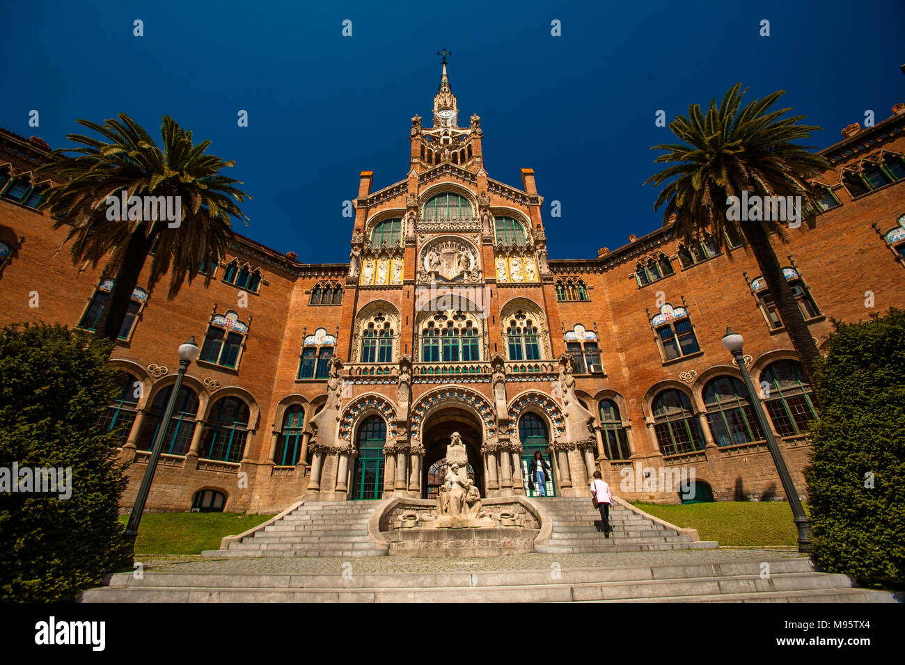 An image of the Sant Pau hospital in Barcelona. Stock Photo