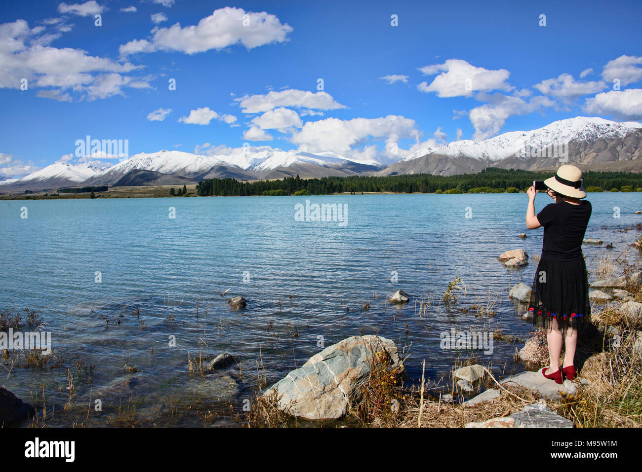 Beautiful view of Lake Tekapo, New Zealand Stock Photo - Alamy