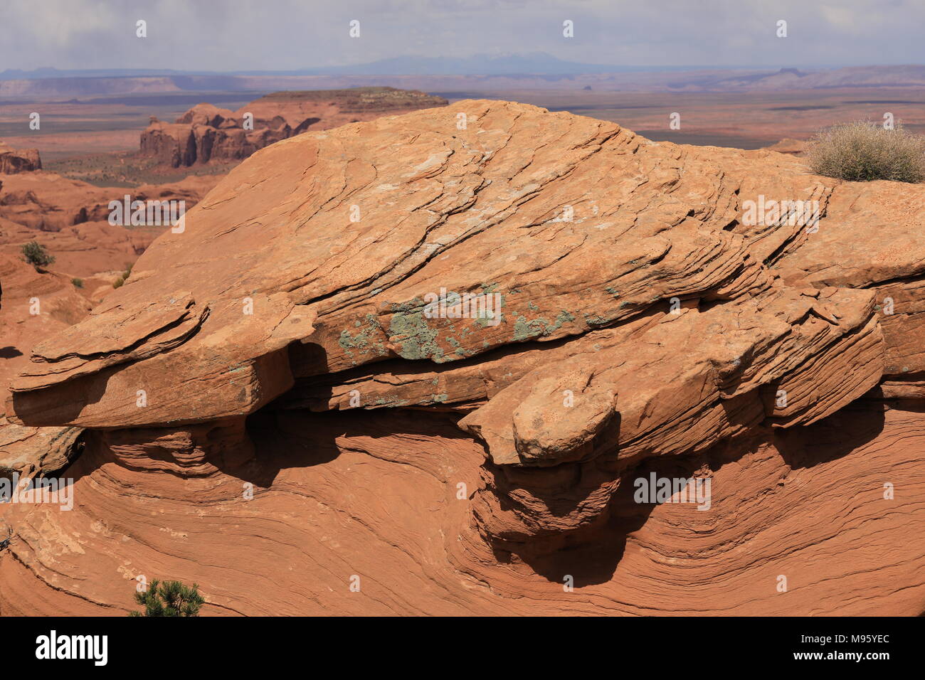 Monument Valley Rocks; Hunts Mesa Stock Photo