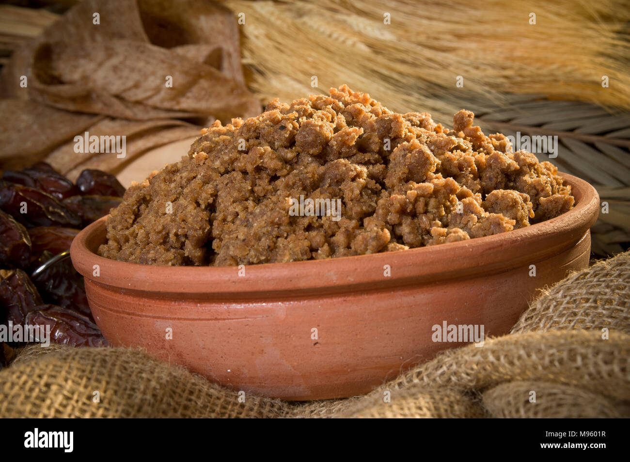 Hunaini, Saudi Arabian Traditional Sweets Made of Dates and Saj Bread