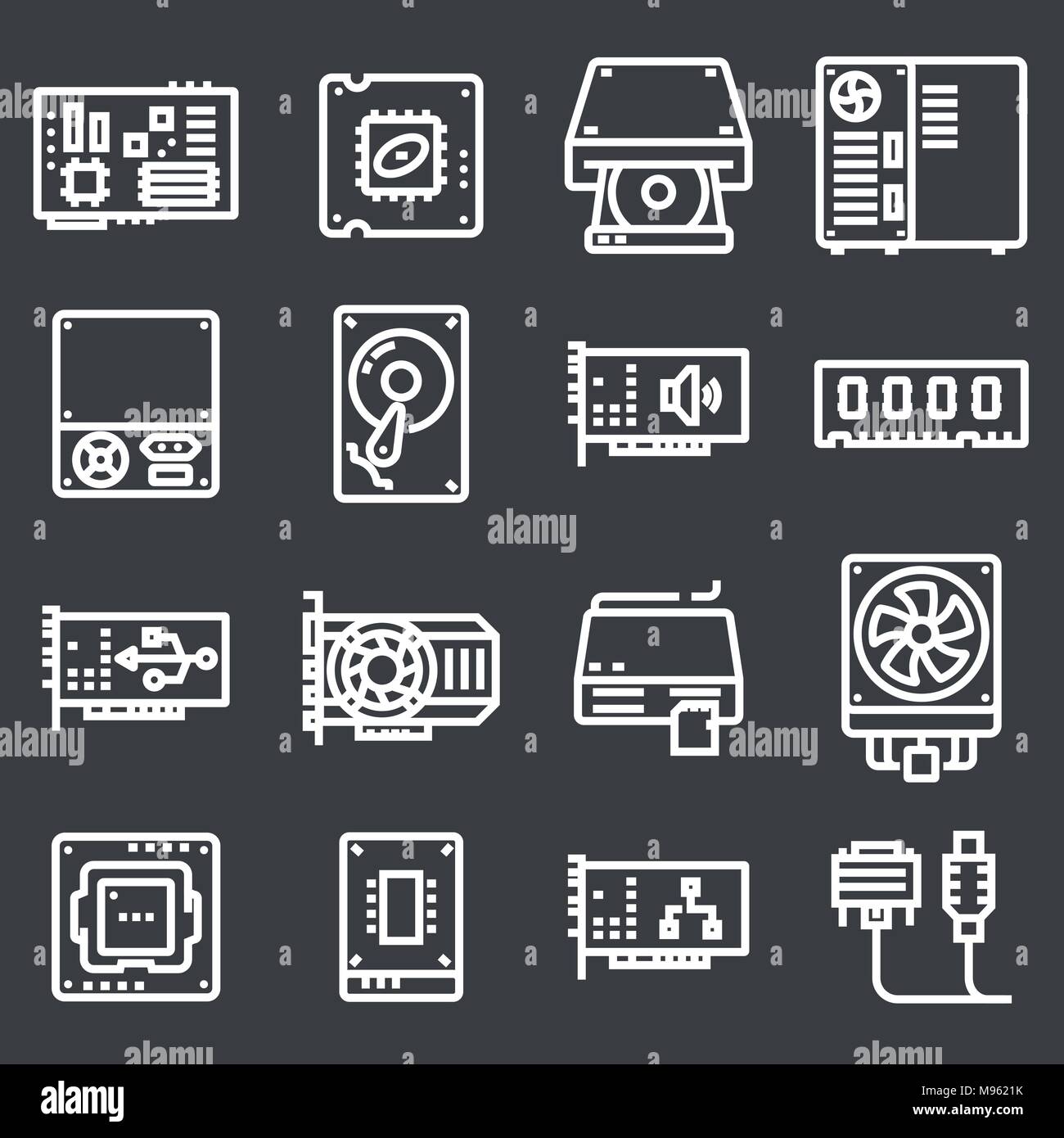 Computer hardware icons hi-res stock photography and images - Alamy