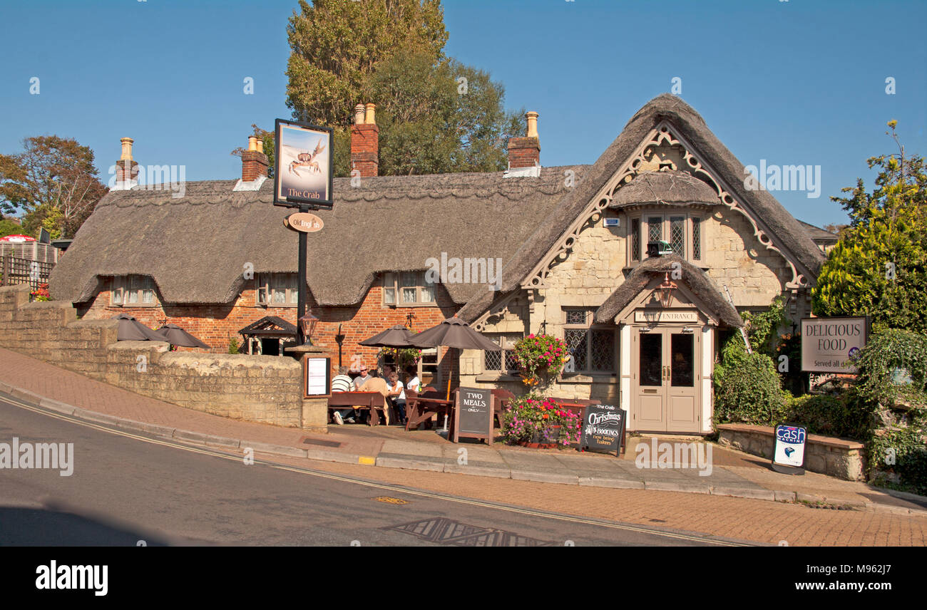 Old Shanklin, Thatched Crab Pub, Isle of Wight, Hampshire, England