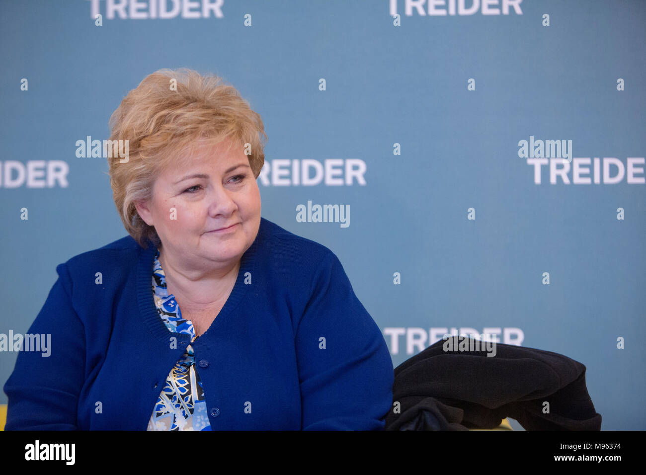 Norway, Bergen March 7, 2017. Erna Solberg, Prime Minister of Norway