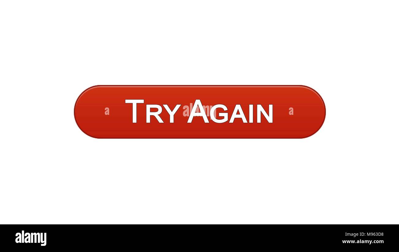 Try again web interface button wine red color, internet site design ...