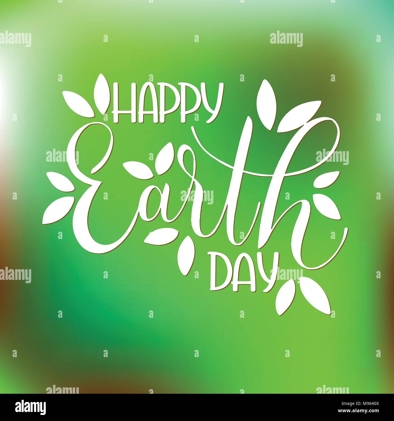 Happy Earth Day Lettering. Hand Drawn Text. Papercut Stock Vector Image ...