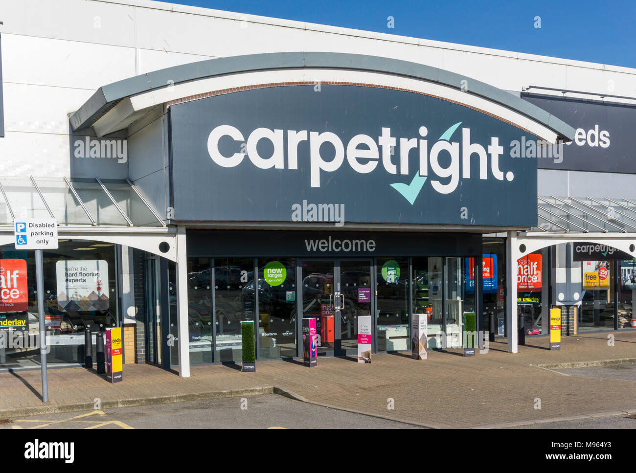 A branch of Carpetright, a carpet showroom in Broadstairs Stock Photo