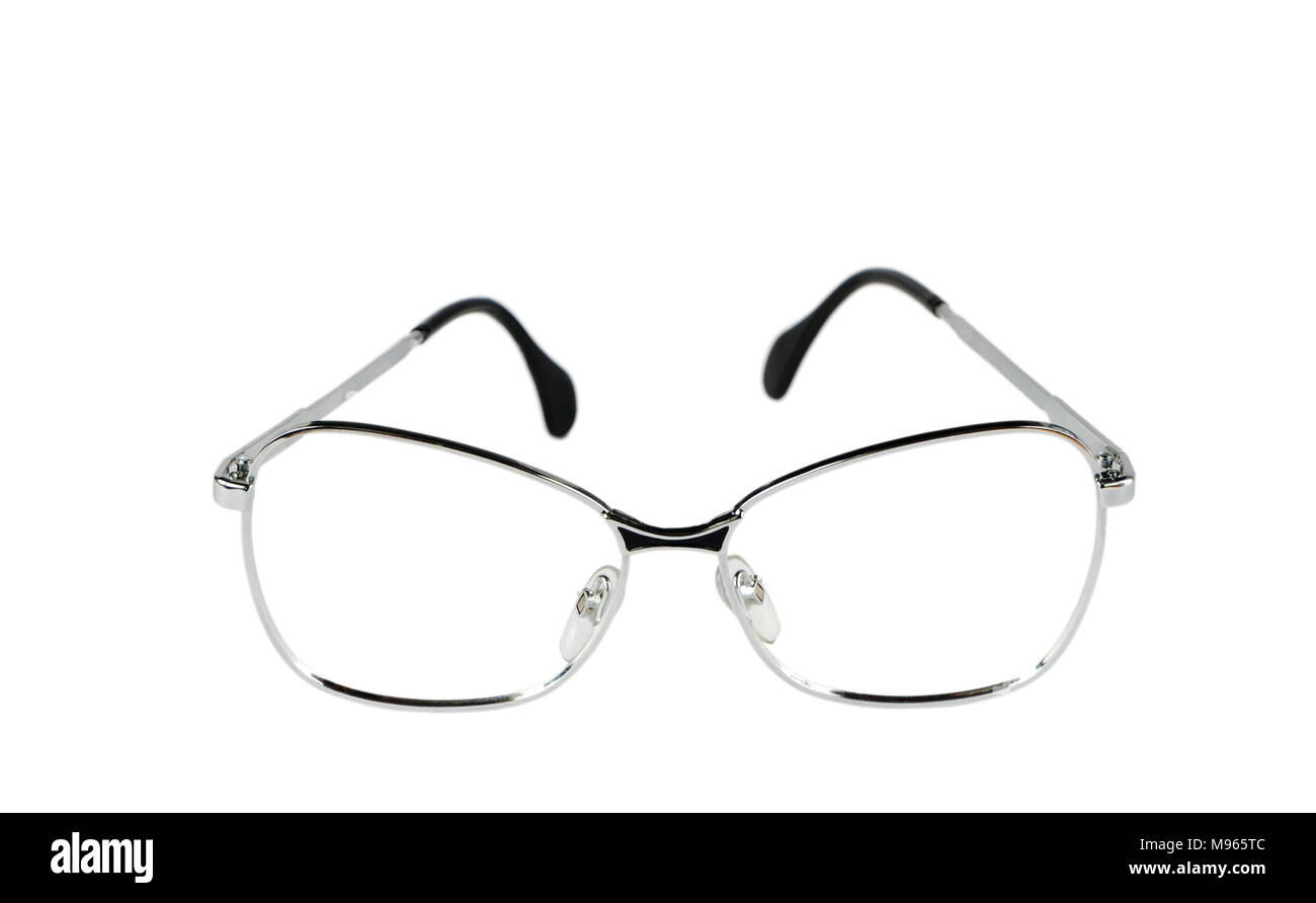 Rim of eyeglasses isolated on white Stock Photo Alamy