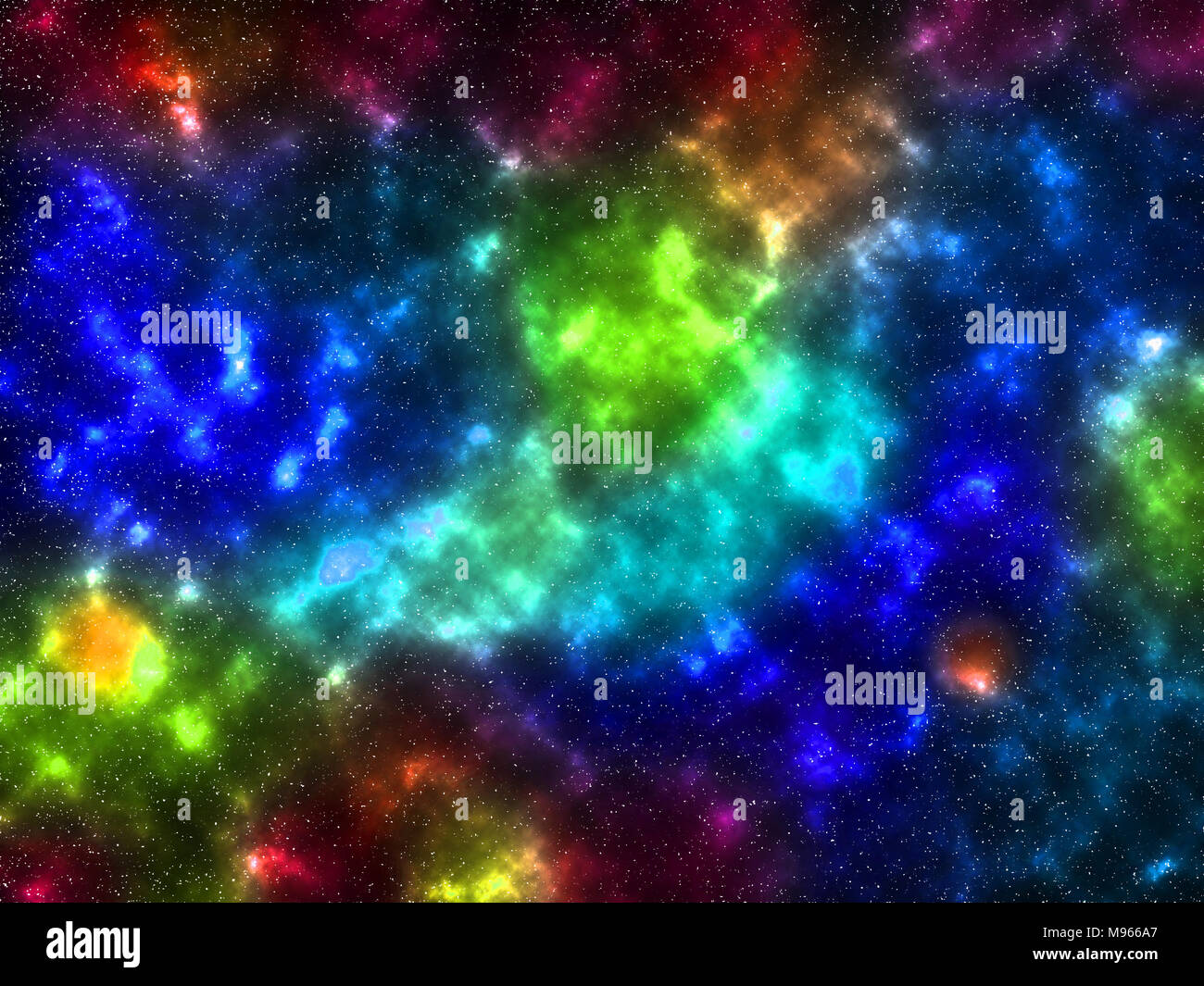 cosmic nebula starry sky colorful background illustration Stock Photo ...