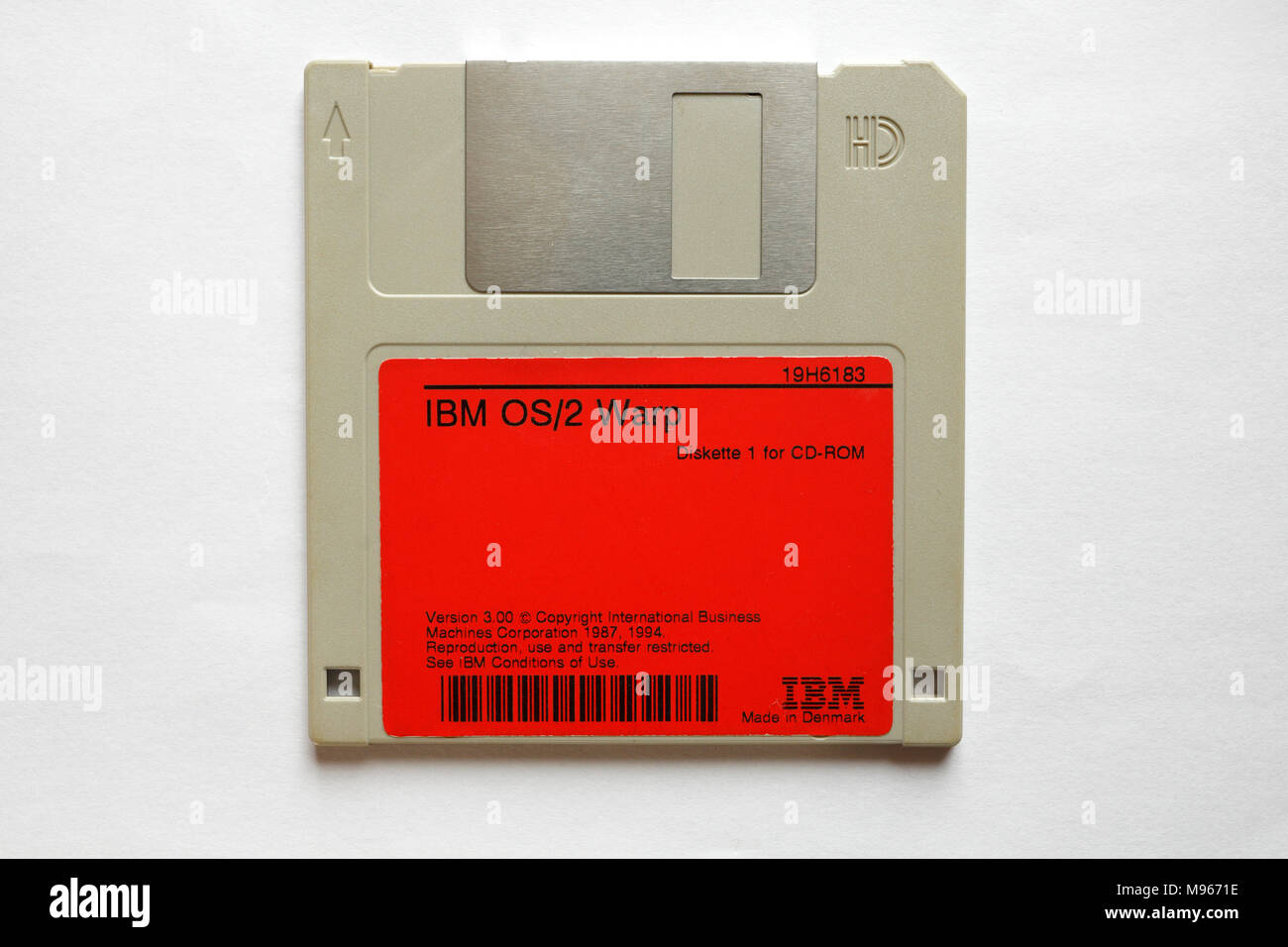 Operating system installation floppy disk IBM OS/2 warp, computer software Stock Photo