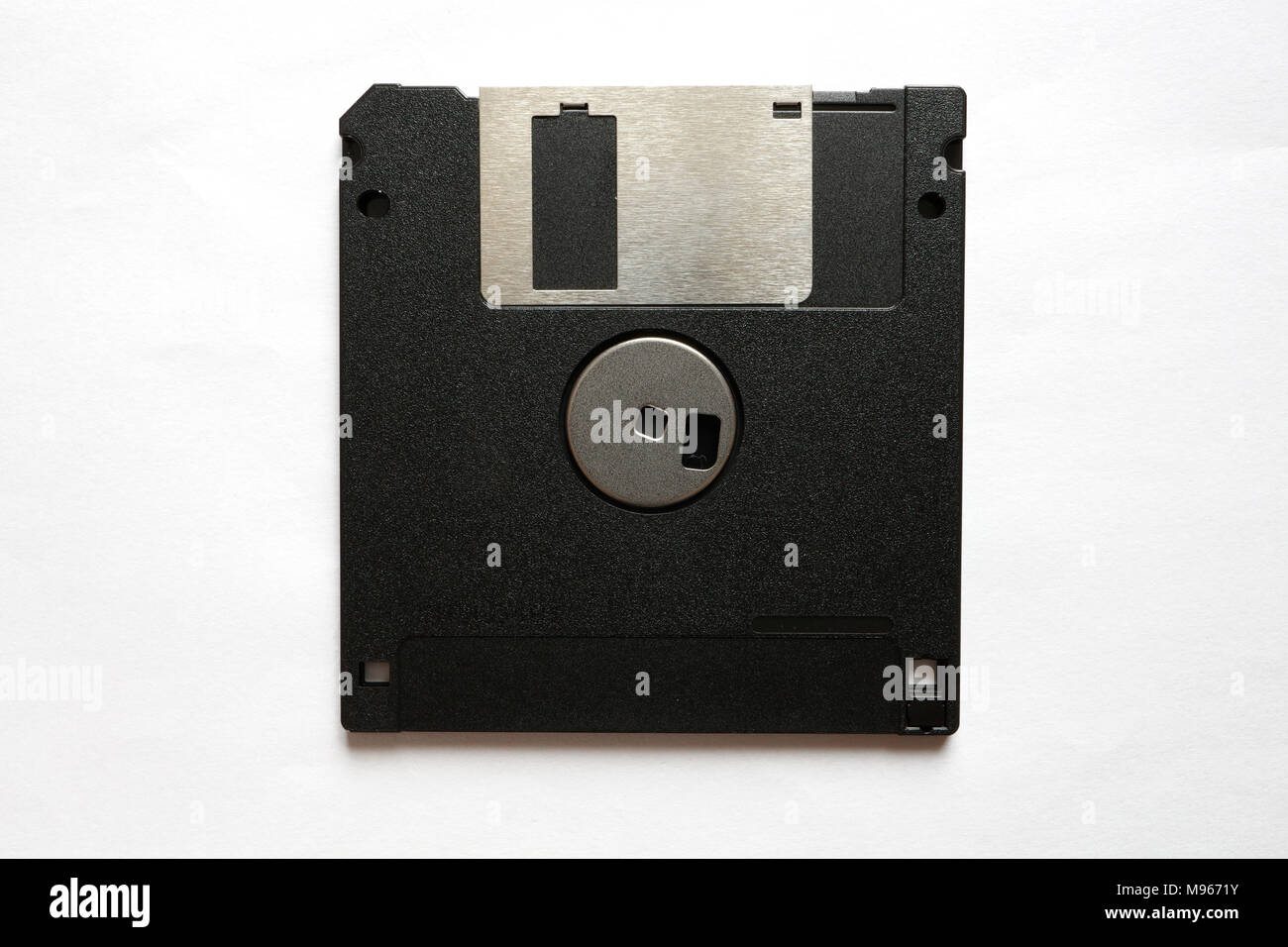 Rear of computer floppy disk Stock Photo