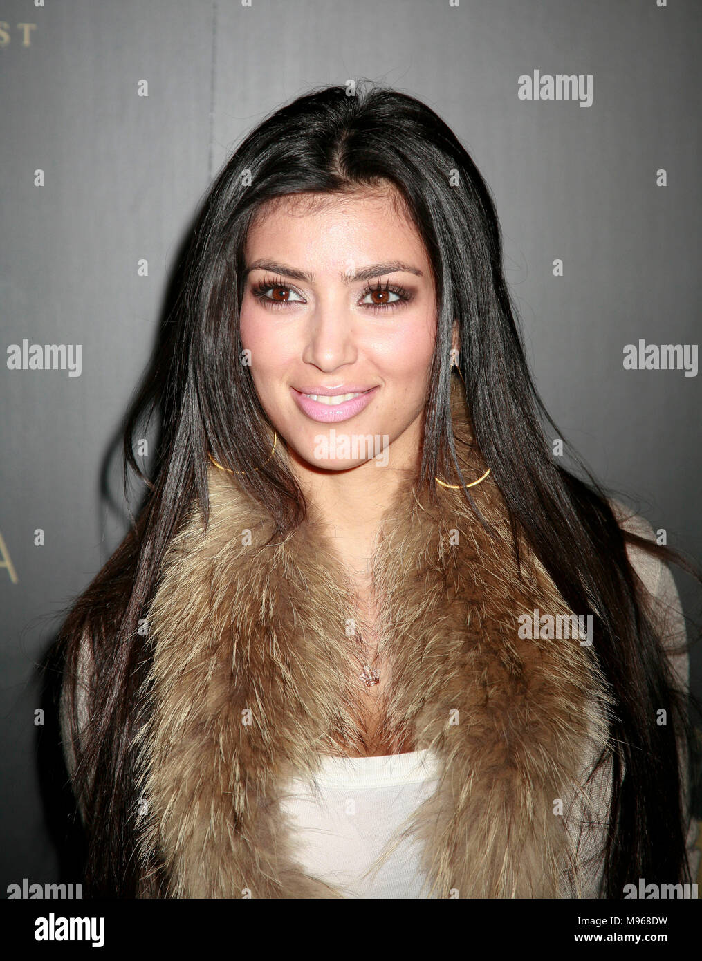 Kim Kardashian arrives at the Trump Vodka party at Les Deux night club