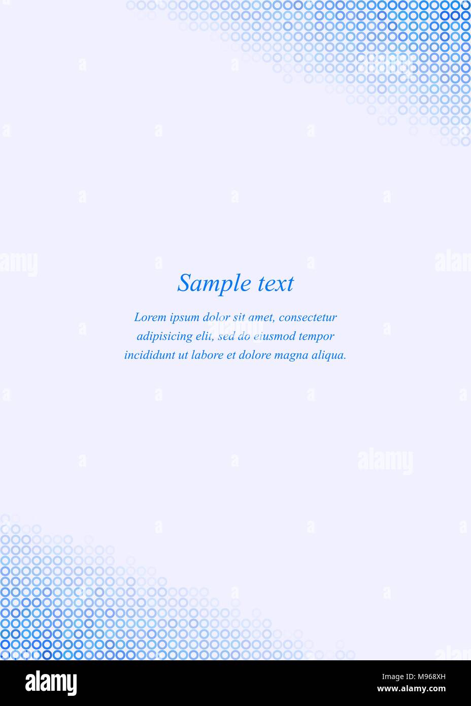 Blue page corner design template invitation Stock Vector