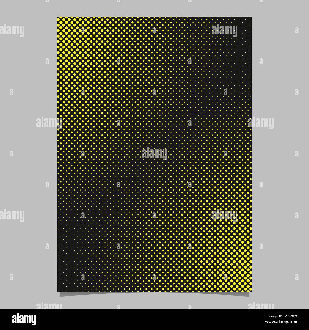 Halftone dot pattern page template - vector brochure background design ...