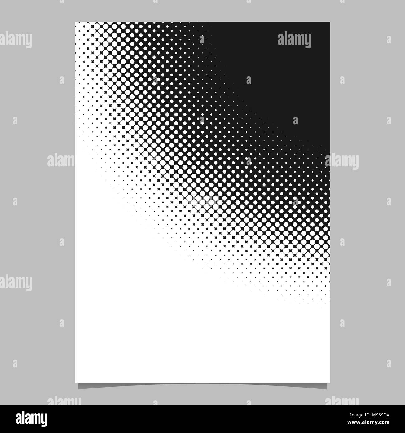 Abstractal halftone circle background pattern flyer design Stock Vector