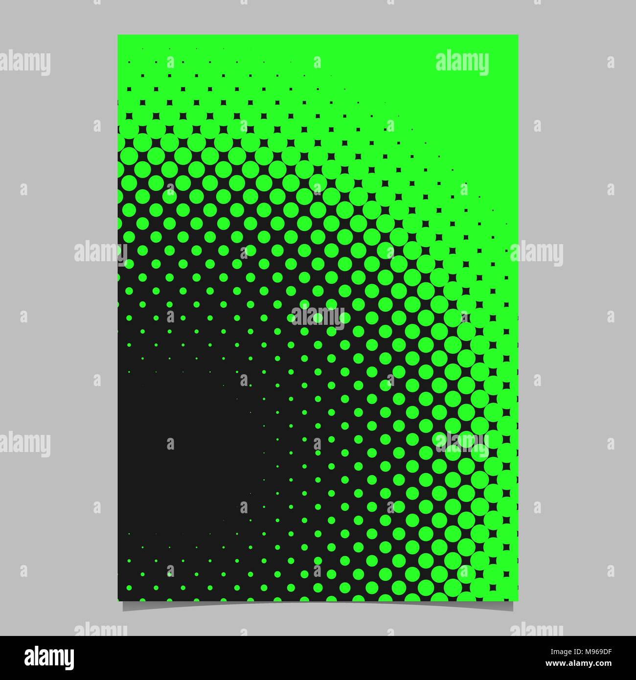 Geometric halftone circle pattern flyer template background Stock ...