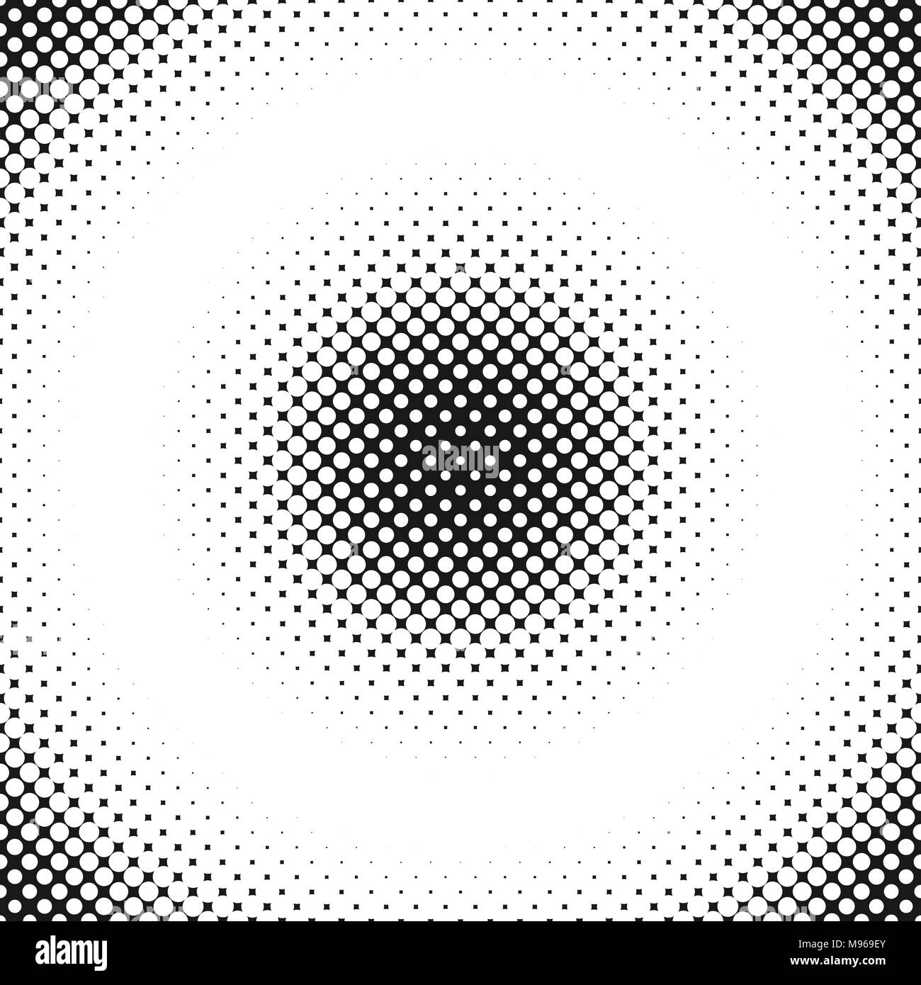 Retro abstract halftone dot pattern background from circles Stock Vector