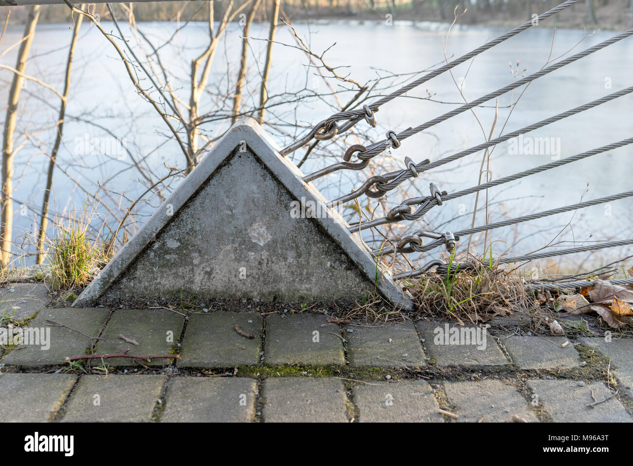 Steel cables for attaching a bridge Stock Photo Alamy