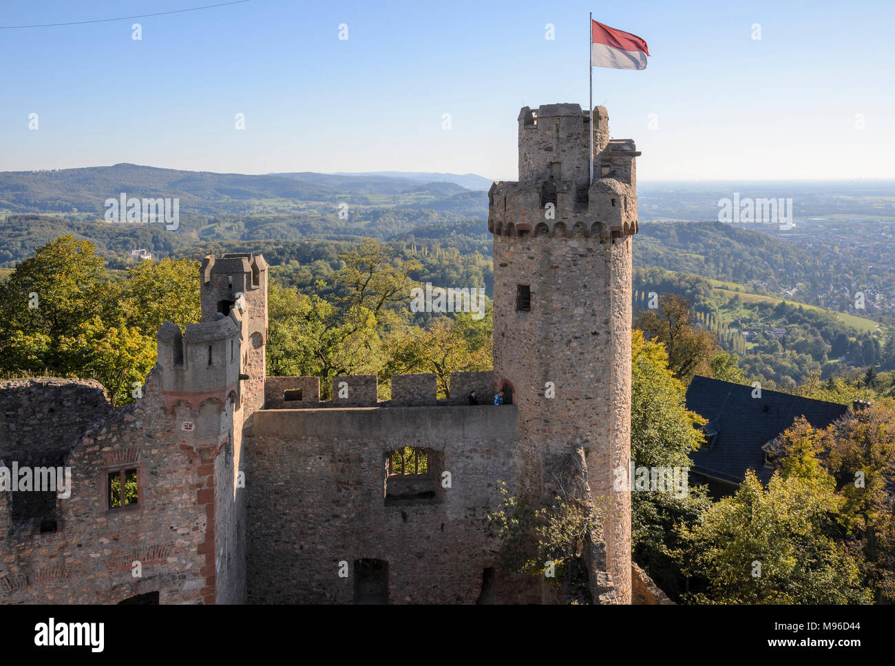 Auerbacher Schloss im Winter, Bensheim-Auerbach, Bergstrasse, Odenwald, Hessen, Deutschland Stock Photo