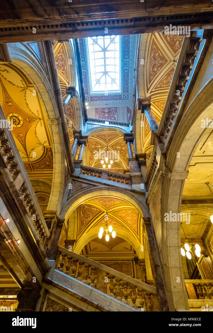 Interior View Of Ornate Atrium Inside Glasgow City Chambers With interior-view-of-ornate-atrium-inside-glasgow-city-chambers-with