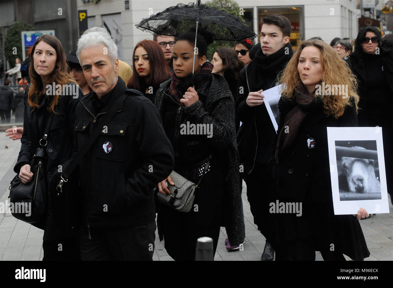 L269 Animals rights defense activists attend Funeral march to pay ...