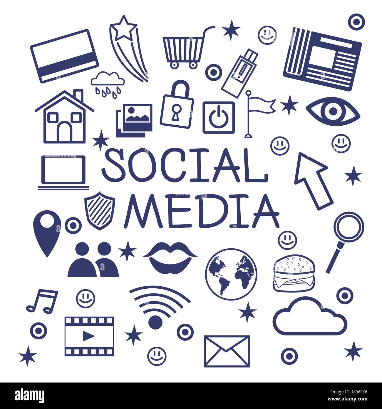 Social media symbols Stock Vector Image & Art Alamy