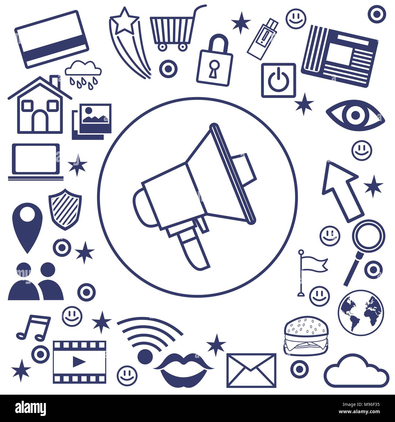 Social media symbols Stock Vector Image & Art Alamy