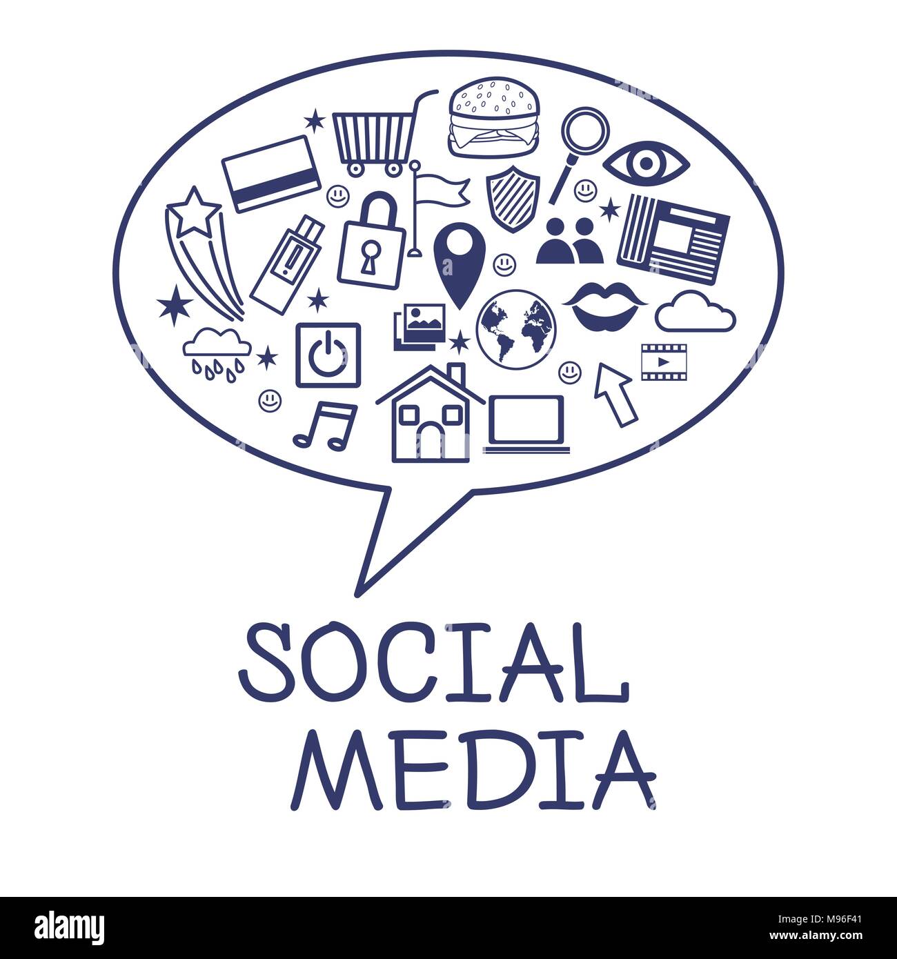 Social media symbols Stock Vector Image & Art Alamy