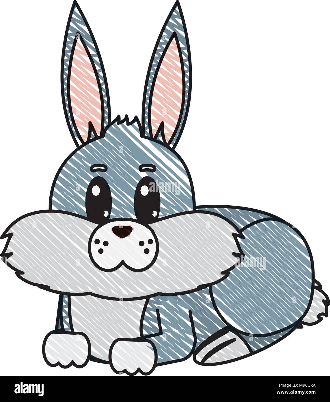 Doyle Rabbit Design doodle nice wild rabbit animal lying Stock Vector Image & Art - Alamy