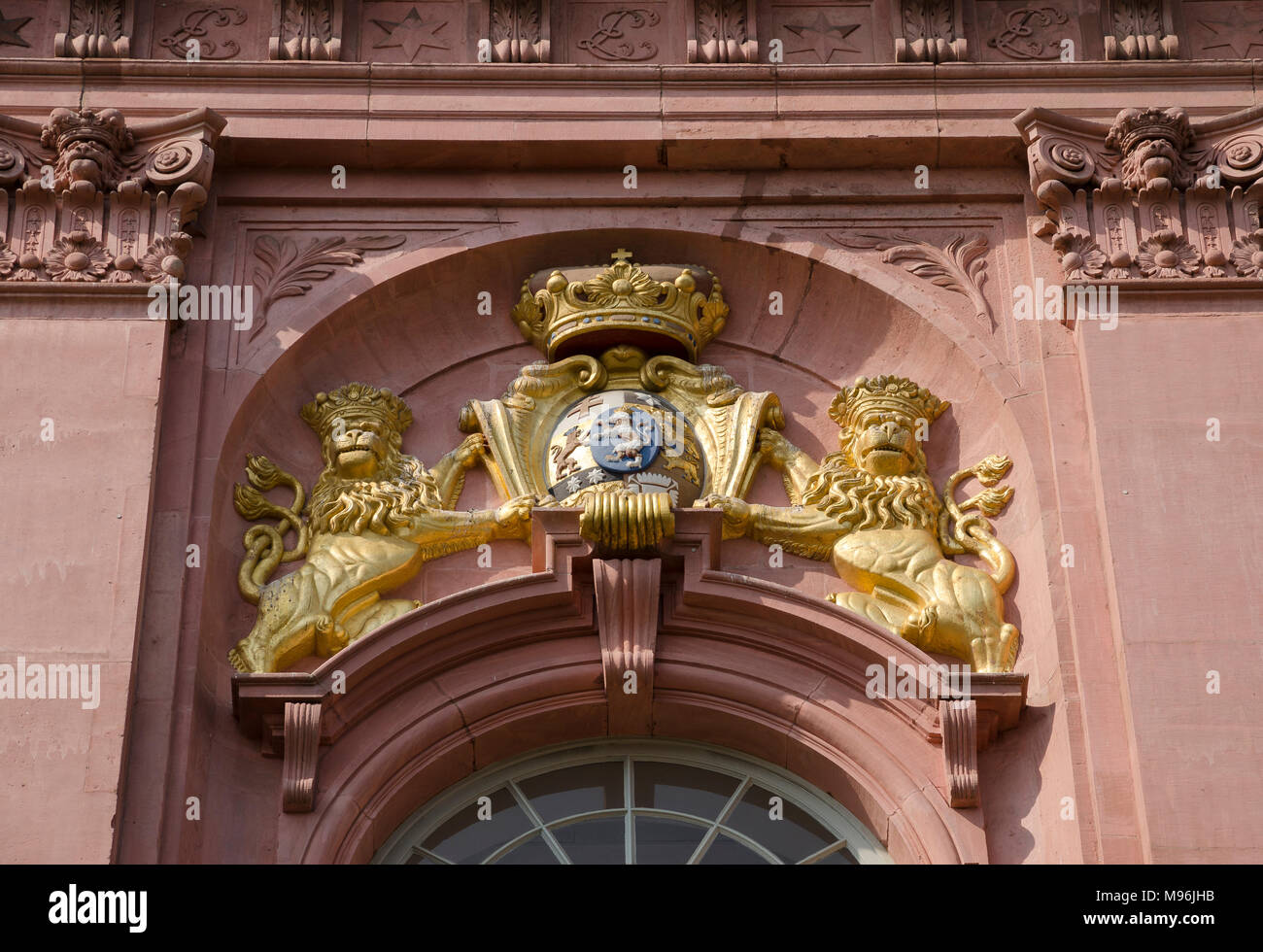 Darmstadt, Portal, Stadtschloss, Hessen, Deutschland Stock Photo