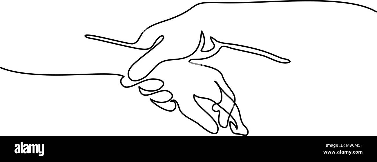 Holding man and woman hands together Stock Vector