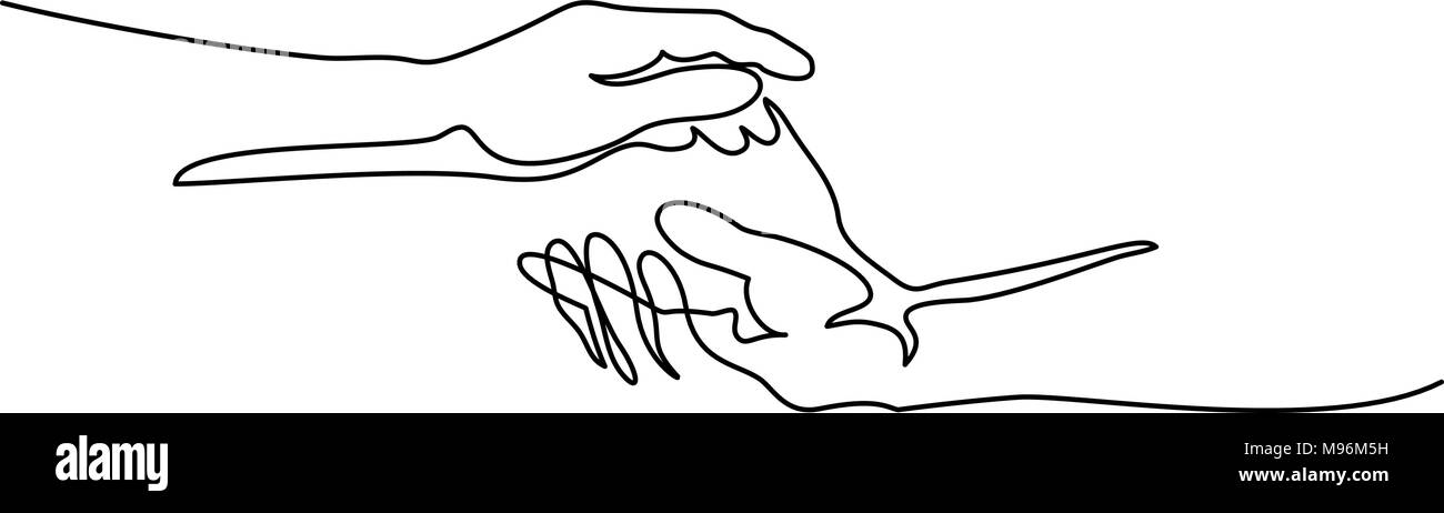 Holding man and woman hands together Stock Vector