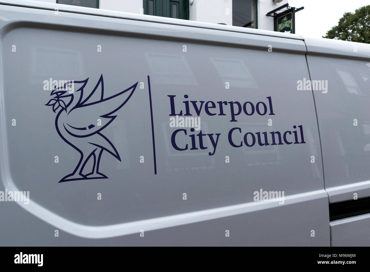 liverpool city council van Stock Photo