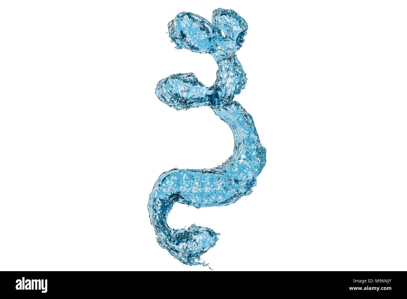 Water Greek Letter Xi 3D Rendering Isolated On White Background Stock Photo Alamy