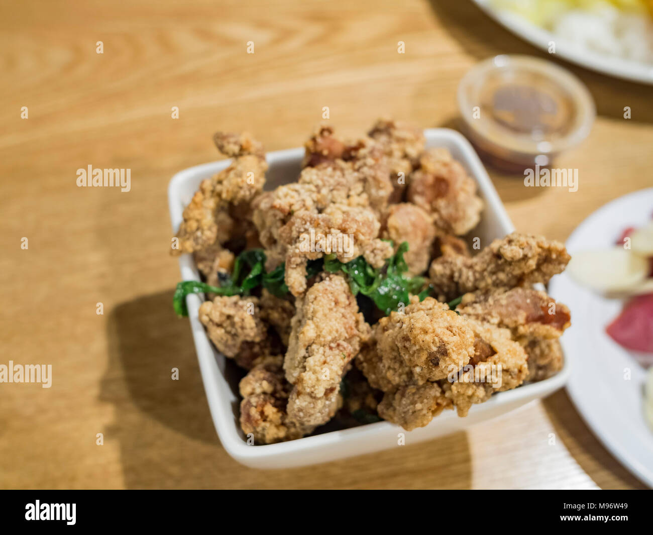Delicious Taiwanese style fry popcorn chicken, ate at Los Angeles Stock