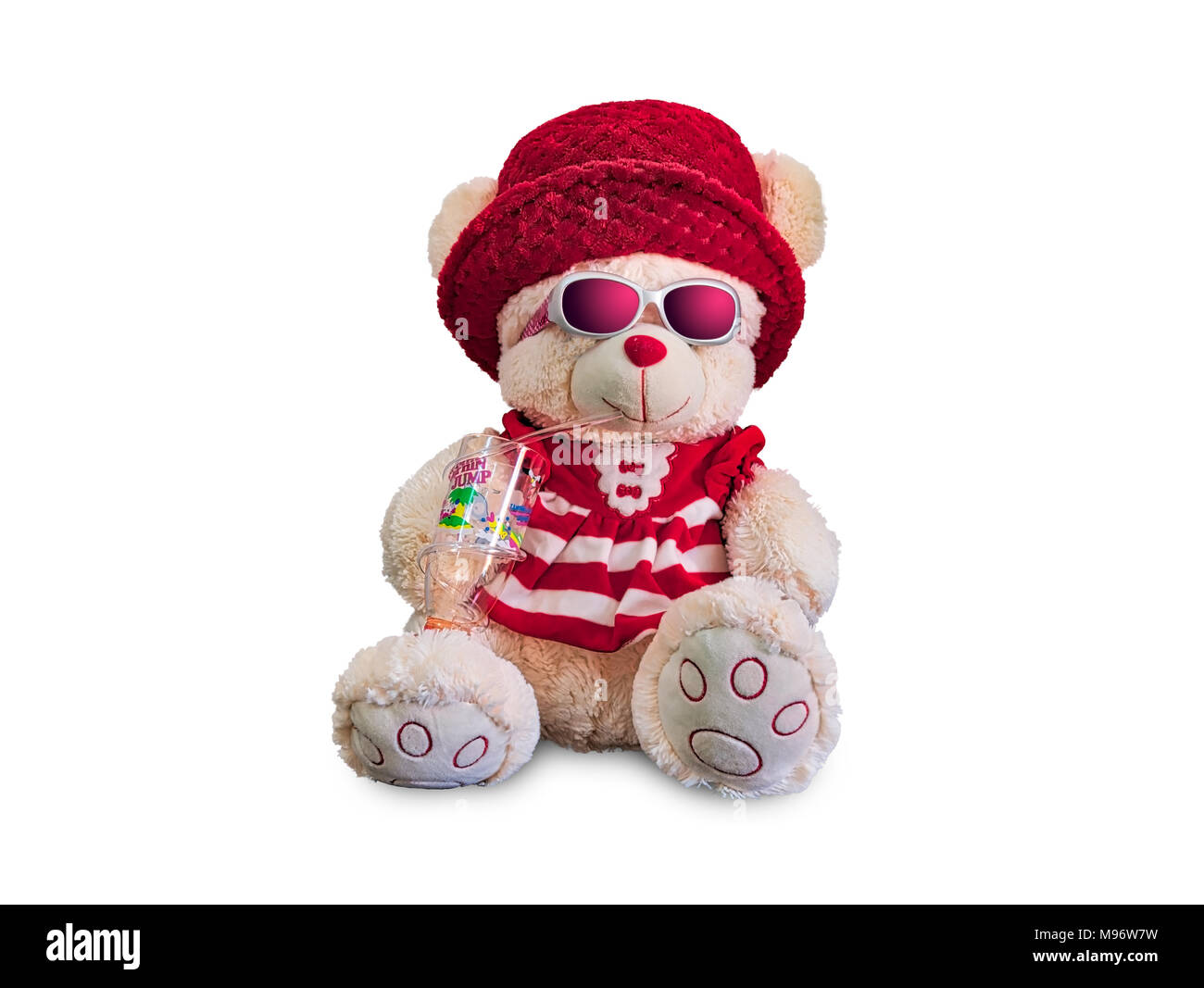 Red teddy bear with cap discount