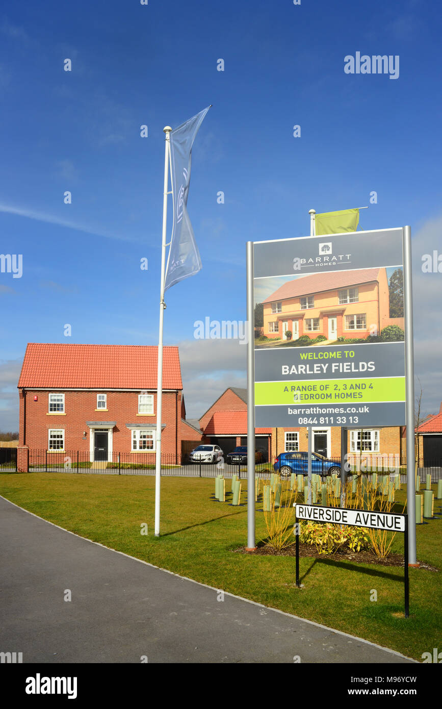 construction of new houses at barley fields development selby yorkshire