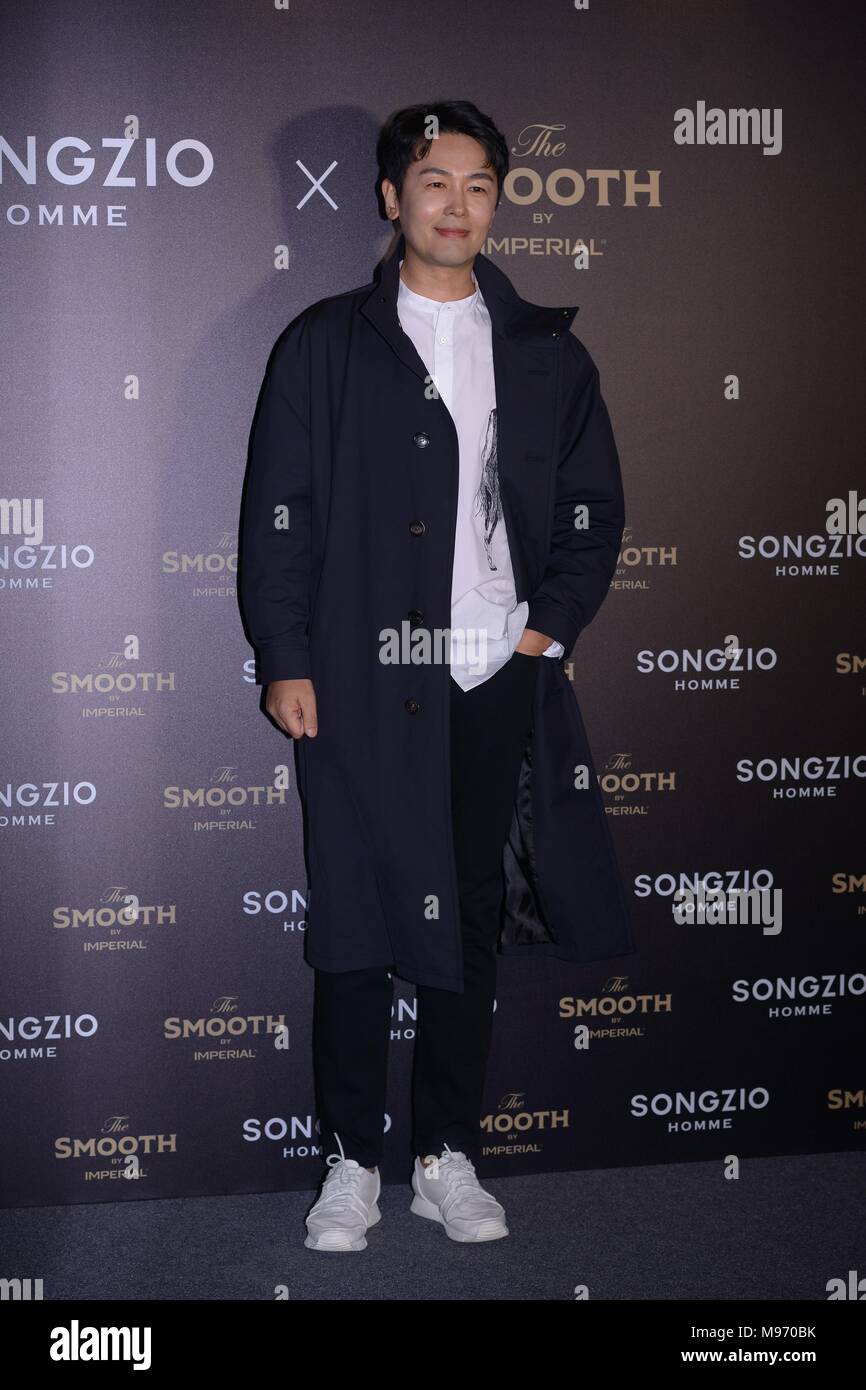 Seoul, Korea. 22nd Mar, 2018. Cha Seung-won, Lee Ki-woo, Bae Jeong-nam, Lee Jung-Shin etc. attended SONGZIO photocall activity in Seoul, Korea on 22th March, 2018.(China and Korea Rights Out) Credit: TopPhoto/Alamy Live News Stock Photo