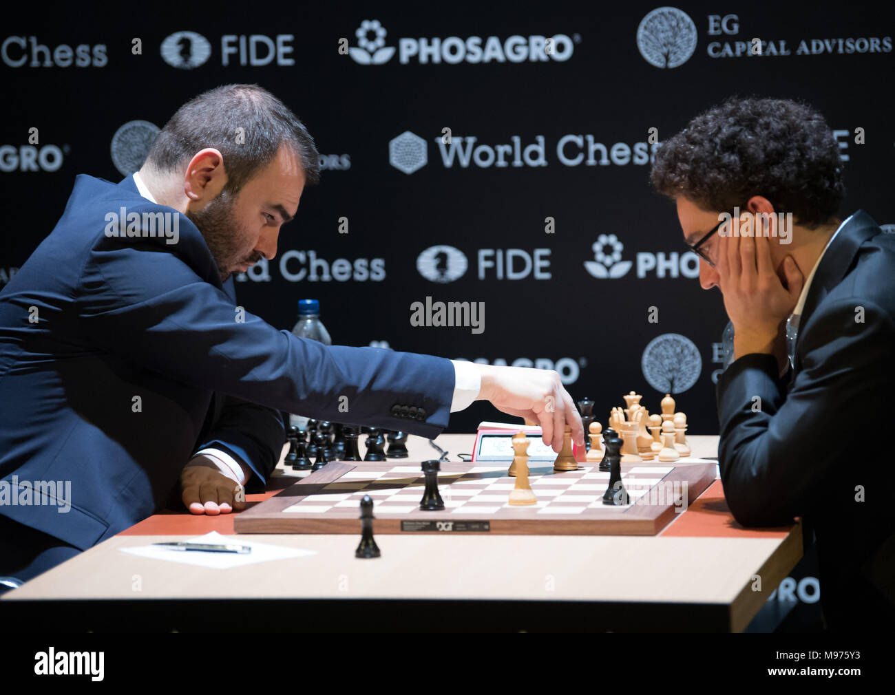 Shakhriyar Mamedyarov E Fabiano Caruana No Torneio De Xadrez Superbet Rapid  & Blitz Foto Editorial - Imagem de bucareste, romênia: 166653751
