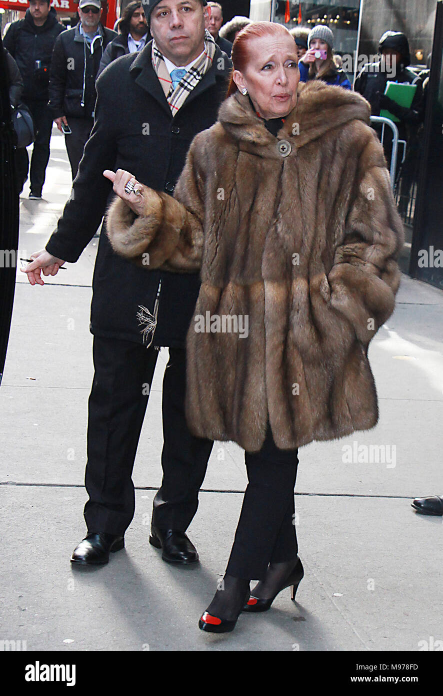 New York, NY, USA. 23rd Mar, 2018. Danielle Steel seen after an appearance on Good Morning America promoting her new book Accidental Heroes on March 23, 2018 in New York City. Credit: Rw/Media Punch/Alamy Live News Stock Photo