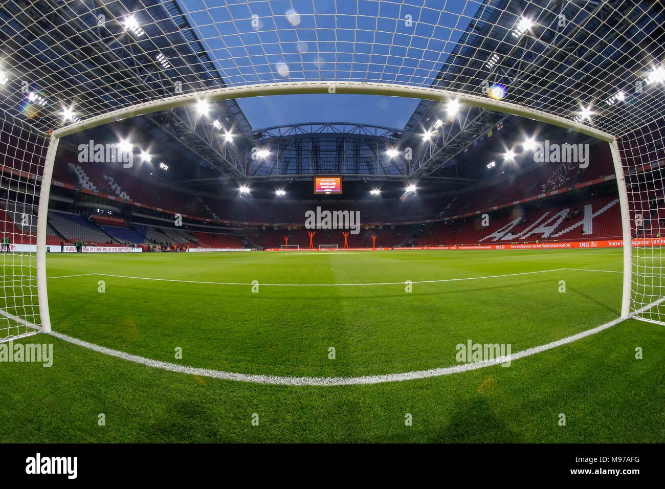 Amsterdam, Netherlands. 23rd Mar, 2018. A general view of the Johan Cruyff Arena before the friendly between Netherlands and England at the Johan Cruyff Arena on March 23rd 2018 in Amsterdam, Netherlands. (Photo by Daniel Chesterton/phcimages.com) Credit: PHC Images/Alamy Live News Stock Photo