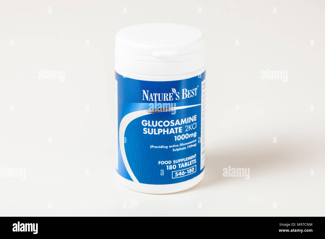 Nature's Best Glucosamine Sulphate 1000mg food supplement tablets Stock Photo