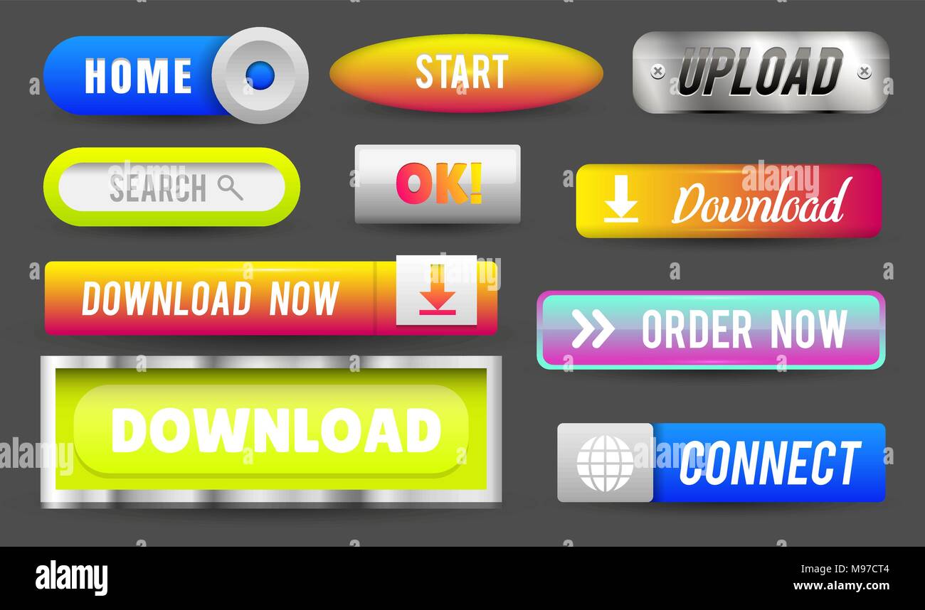 Collection of  Buttons, Elements Set. Vector Templates, banners and