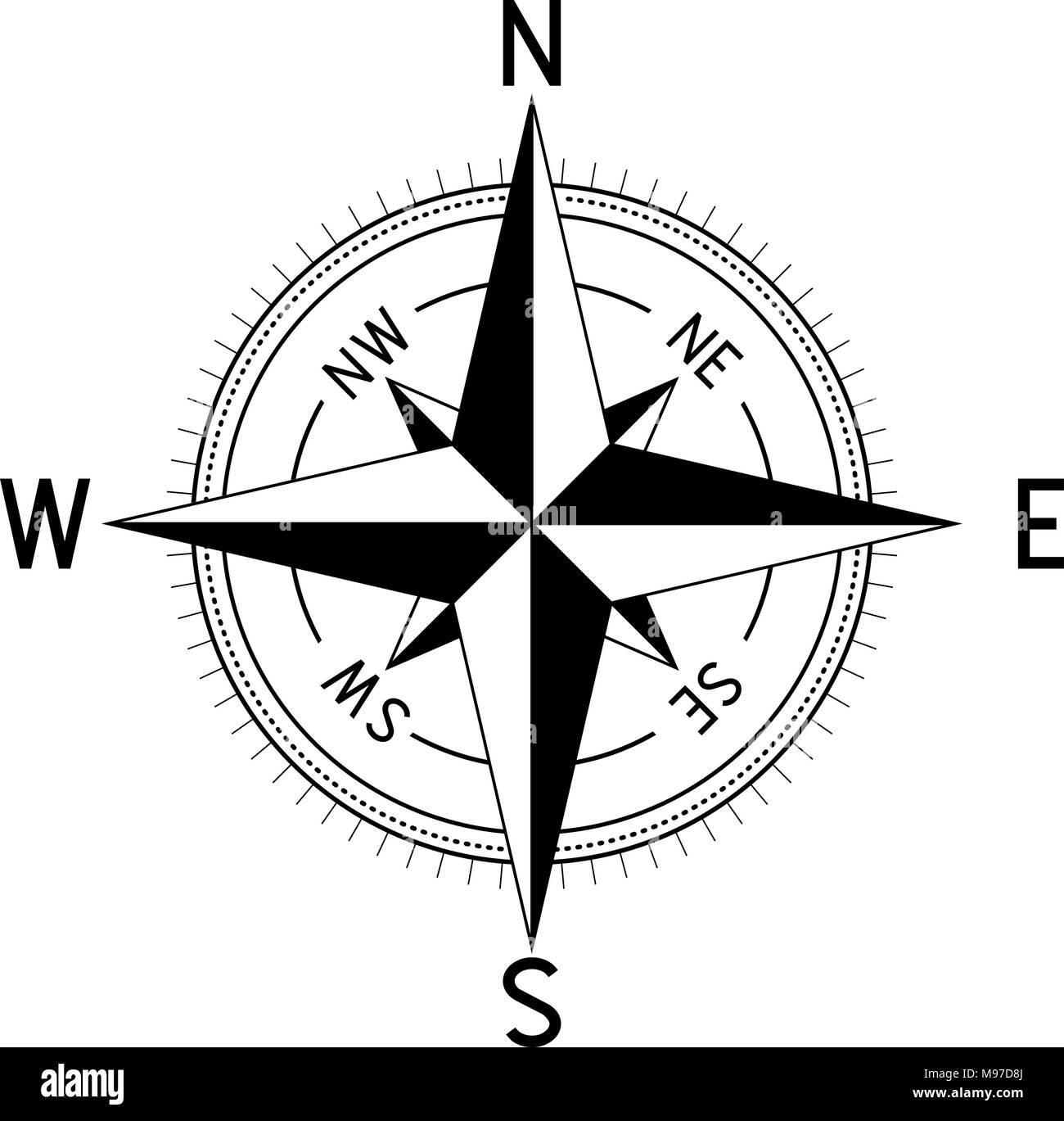 Opening Compass for Black and White