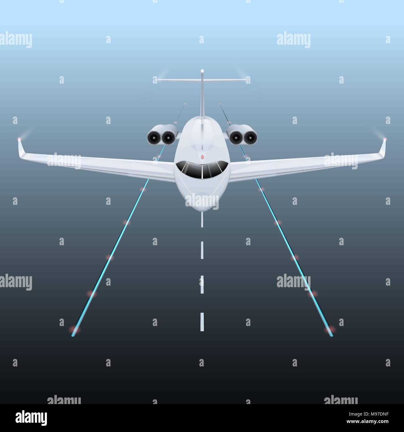 Wing airport airstrip runway Stock Vector Images - Alamy