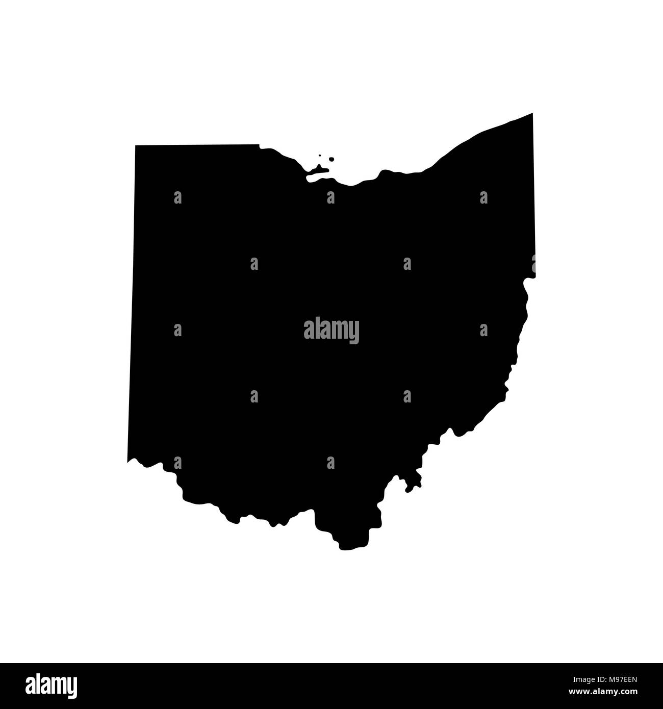 map of the U.S. state of Ohio Stock Vector Image & Art - Alamy